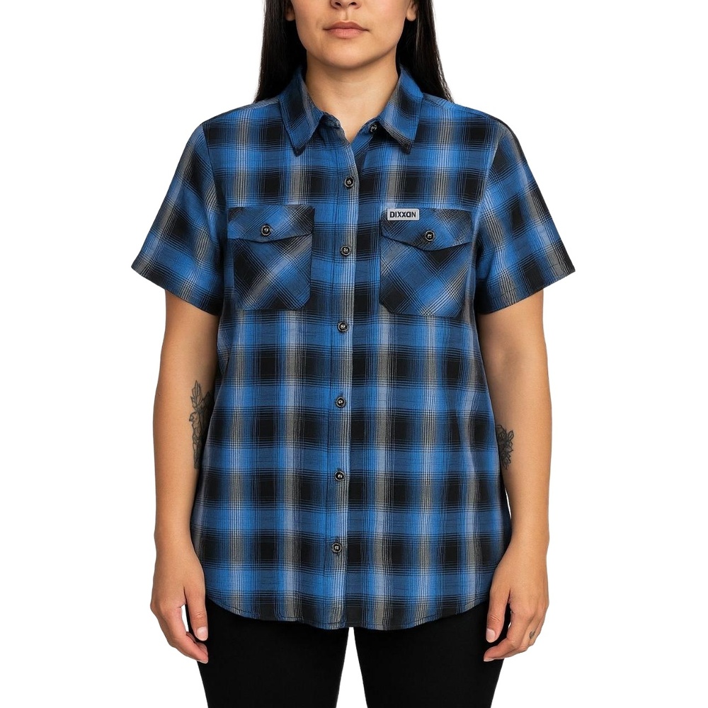 DIXXON FLANNEL CO. Women’s “Atlantic” Short Sleeve Plaid Shirt – Size XL‎